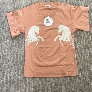Chloe Horse shirt coffee pink XS
